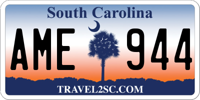 SC license plate AME944