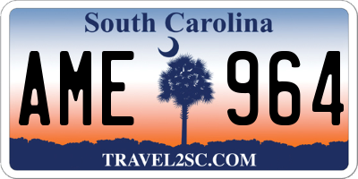 SC license plate AME964
