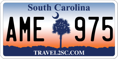 SC license plate AME975