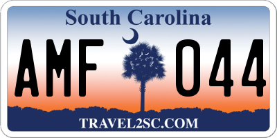 SC license plate AMF044