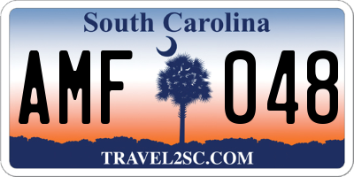 SC license plate AMF048
