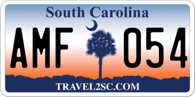 SC license plate AMF054