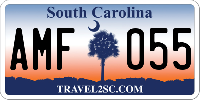 SC license plate AMF055