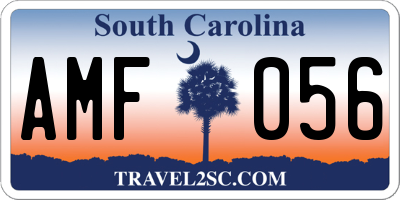 SC license plate AMF056