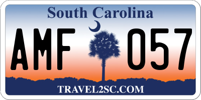 SC license plate AMF057