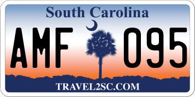 SC license plate AMF095