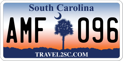 SC license plate AMF096