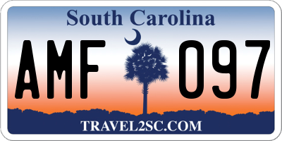 SC license plate AMF097