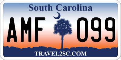 SC license plate AMF099