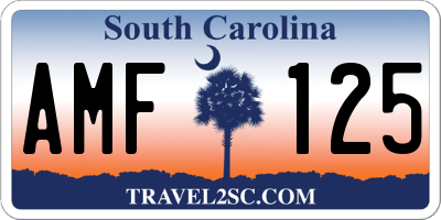 SC license plate AMF125