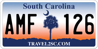 SC license plate AMF126