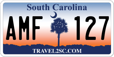 SC license plate AMF127