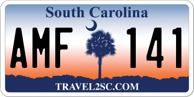 SC license plate AMF141