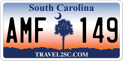 SC license plate AMF149