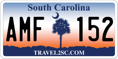 SC license plate AMF152