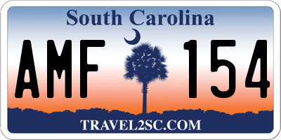 SC license plate AMF154