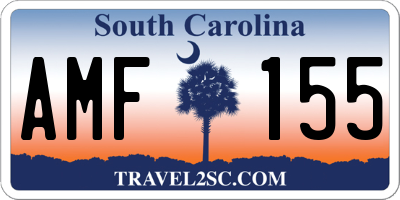SC license plate AMF155