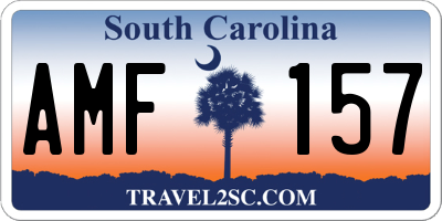SC license plate AMF157