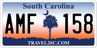 SC license plate AMF158
