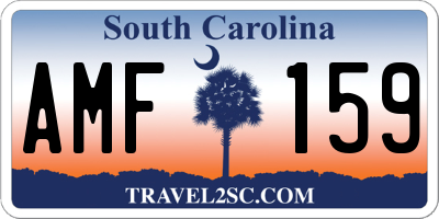 SC license plate AMF159