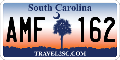 SC license plate AMF162