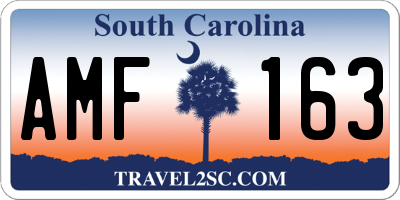 SC license plate AMF163