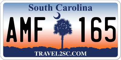 SC license plate AMF165