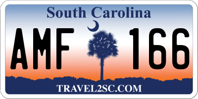 SC license plate AMF166