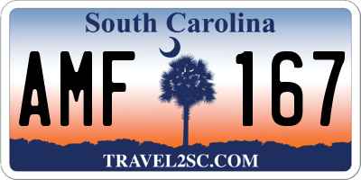 SC license plate AMF167