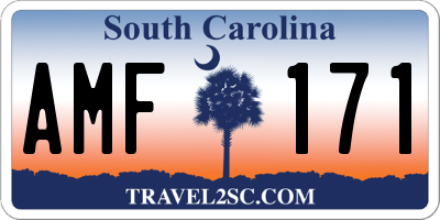 SC license plate AMF171