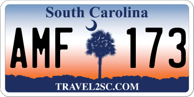 SC license plate AMF173