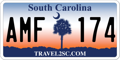 SC license plate AMF174
