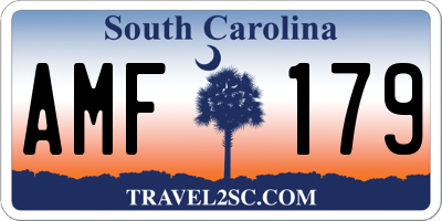 SC license plate AMF179