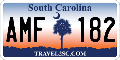 SC license plate AMF182