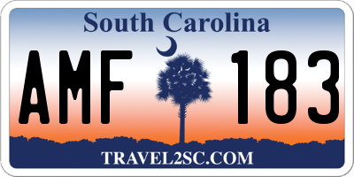 SC license plate AMF183