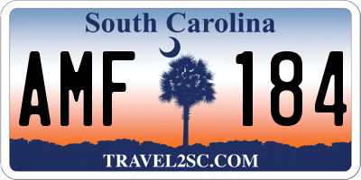 SC license plate AMF184
