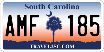SC license plate AMF185