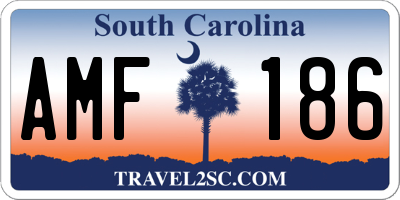 SC license plate AMF186