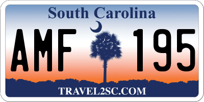 SC license plate AMF195