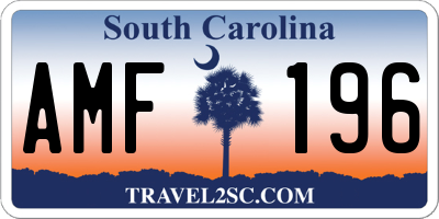 SC license plate AMF196