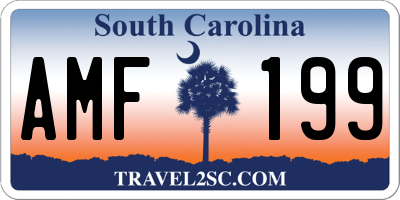 SC license plate AMF199