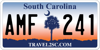 SC license plate AMF241