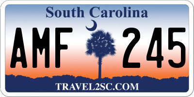 SC license plate AMF245