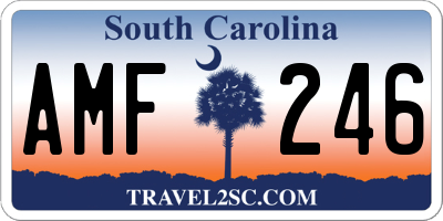 SC license plate AMF246