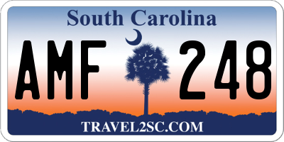 SC license plate AMF248