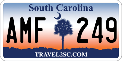 SC license plate AMF249