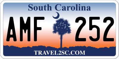 SC license plate AMF252