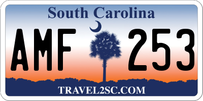 SC license plate AMF253