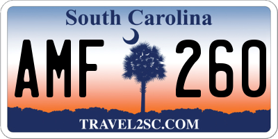 SC license plate AMF260