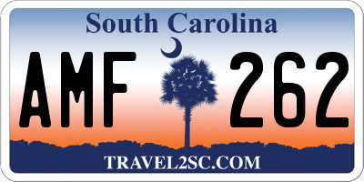 SC license plate AMF262